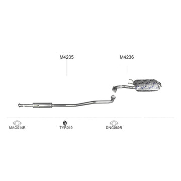 Redback Muffler for Hyundai Elantra (06/2000 - 12/2011) - Brixton 4x4 - Buy Online Now!